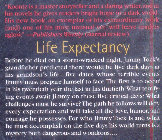 life expectancy dean koontz review